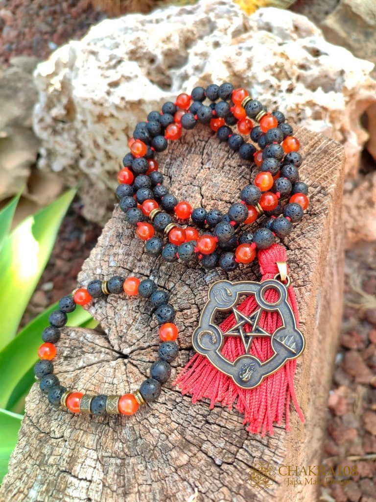 pulsera japa mala elemento fuego