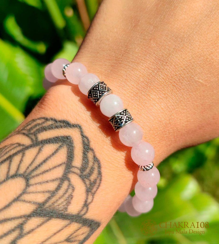 pulsera cuarzo rosa